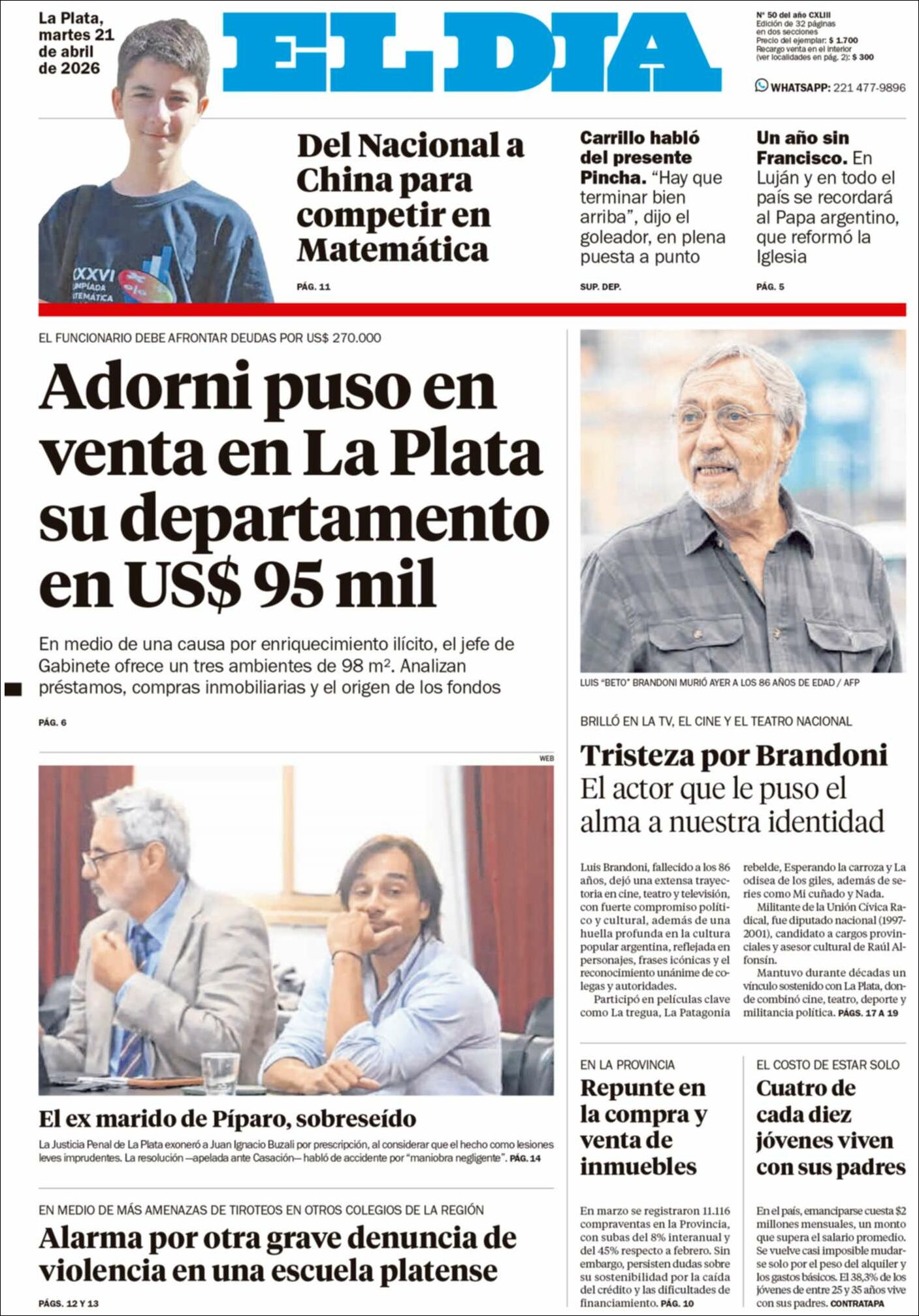 Media Panel - Developments and Systems | META NOTICIAS - Tapa del diario El Día