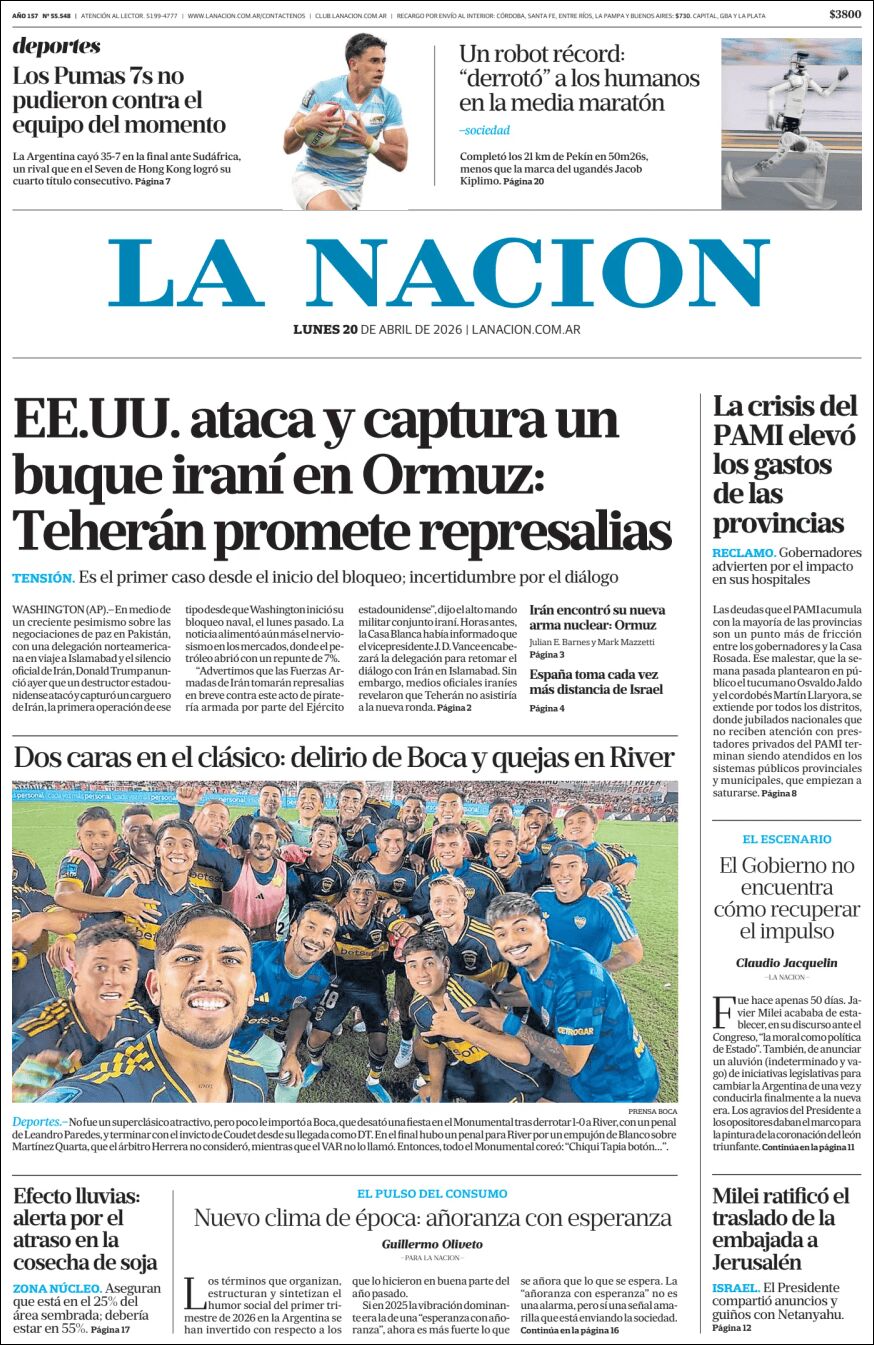 Media Panel - Developments and Systems | META NOTICIAS - Tapa del diario La Nación