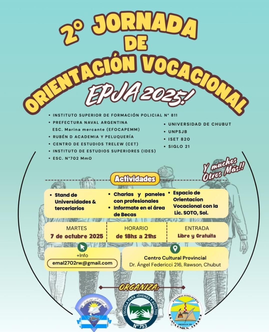 Rawson vivió la 2da Jornada Vocacional organizada por la Escuela E.M.A.L. Nº 2702 Rawson vivió la 2da Jornada Vocacional organizada por la Escuela E.M.A.L. Nº 2702
