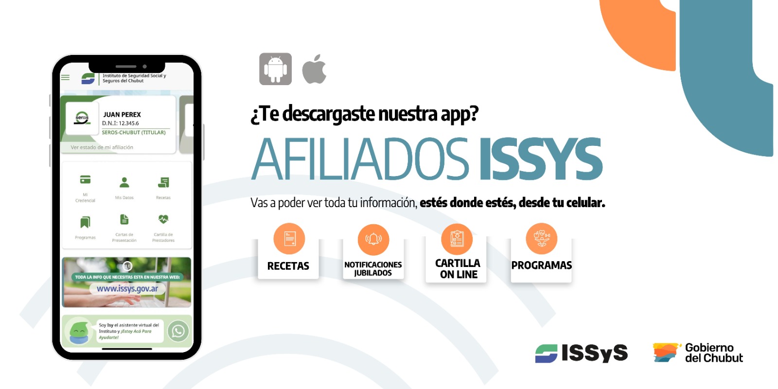 SEROS Chubut recuerda los beneficios del uso de la aplicación móvil Afiliados ISSyS para simplificar gestiones SEROS Chubut recuerda los beneficios del uso de la aplicación móvil Afiliados ISSyS para simplificar gestiones